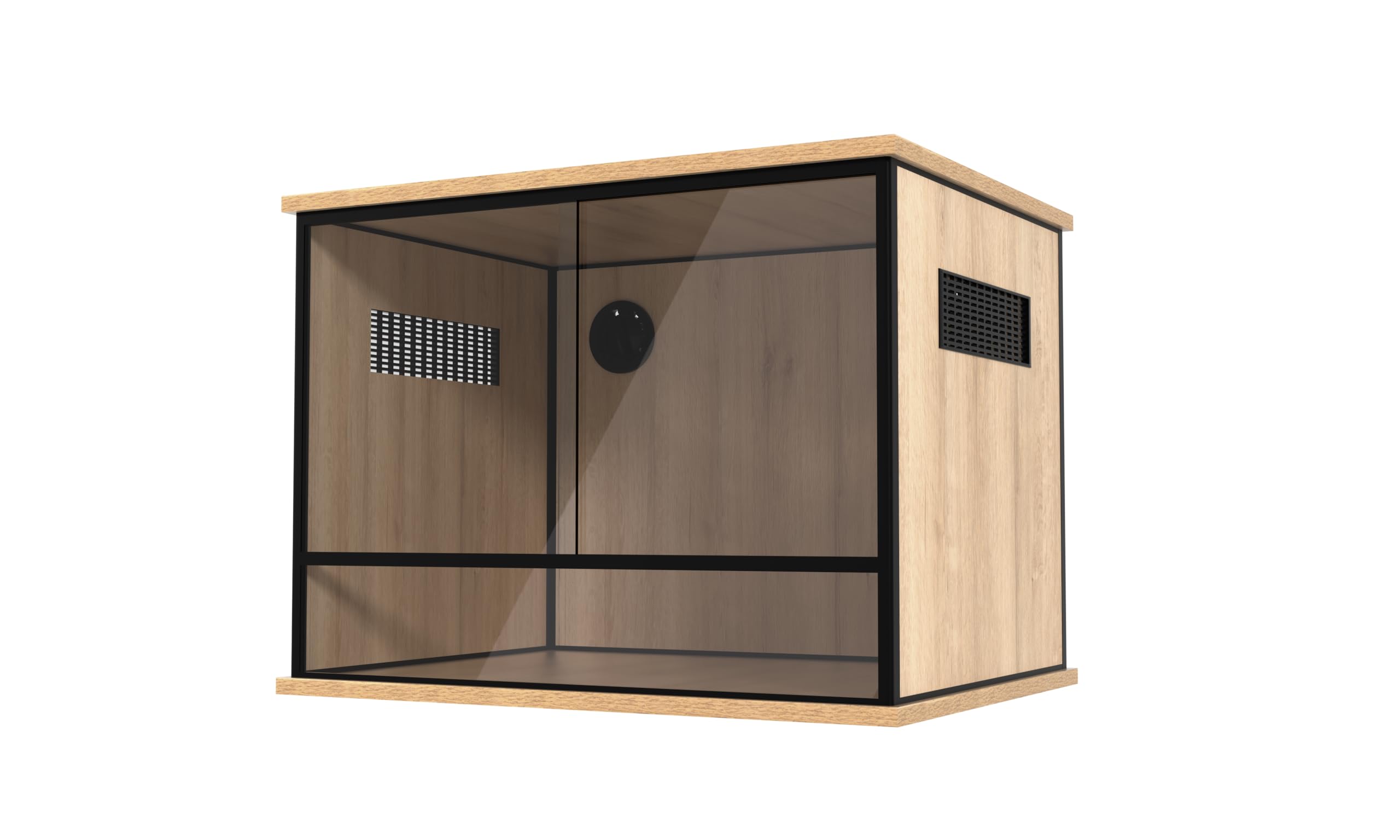 ProRep Vivarium Oak 2ft | 60x45x45cm | Aluminium Frame | Full-Height Sliding Glass Doors | Side Vents | Reptile Enclosure for Corn Snakes, Leopard Geckos & Lizards