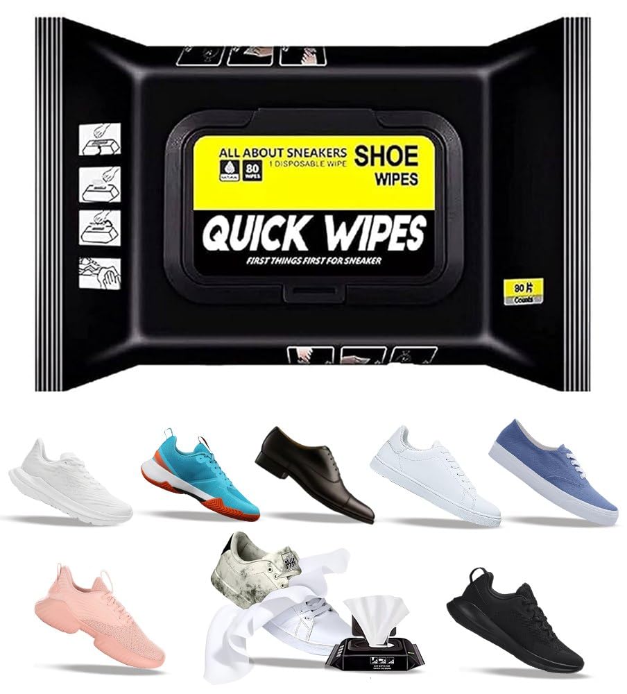 meecare natural shoe cleaner wipes - pack of 80 | portable & disposable | quickly remove dirt & stains | suitable for all footwear (B0D8M7F4QY) Amazon Price History, Amazon Price Tracker
