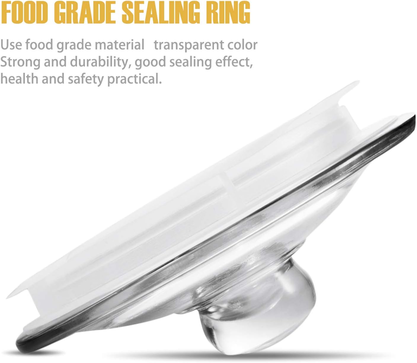 Airtight Glass Jar,Cookie Candy Penny Jar with Leak Proof Rubber Gasket Lid,1 Gallon Clear Round Big Household Multifunctional Storage Container with Silicone Reusable Food Bag for Cookies, Candies