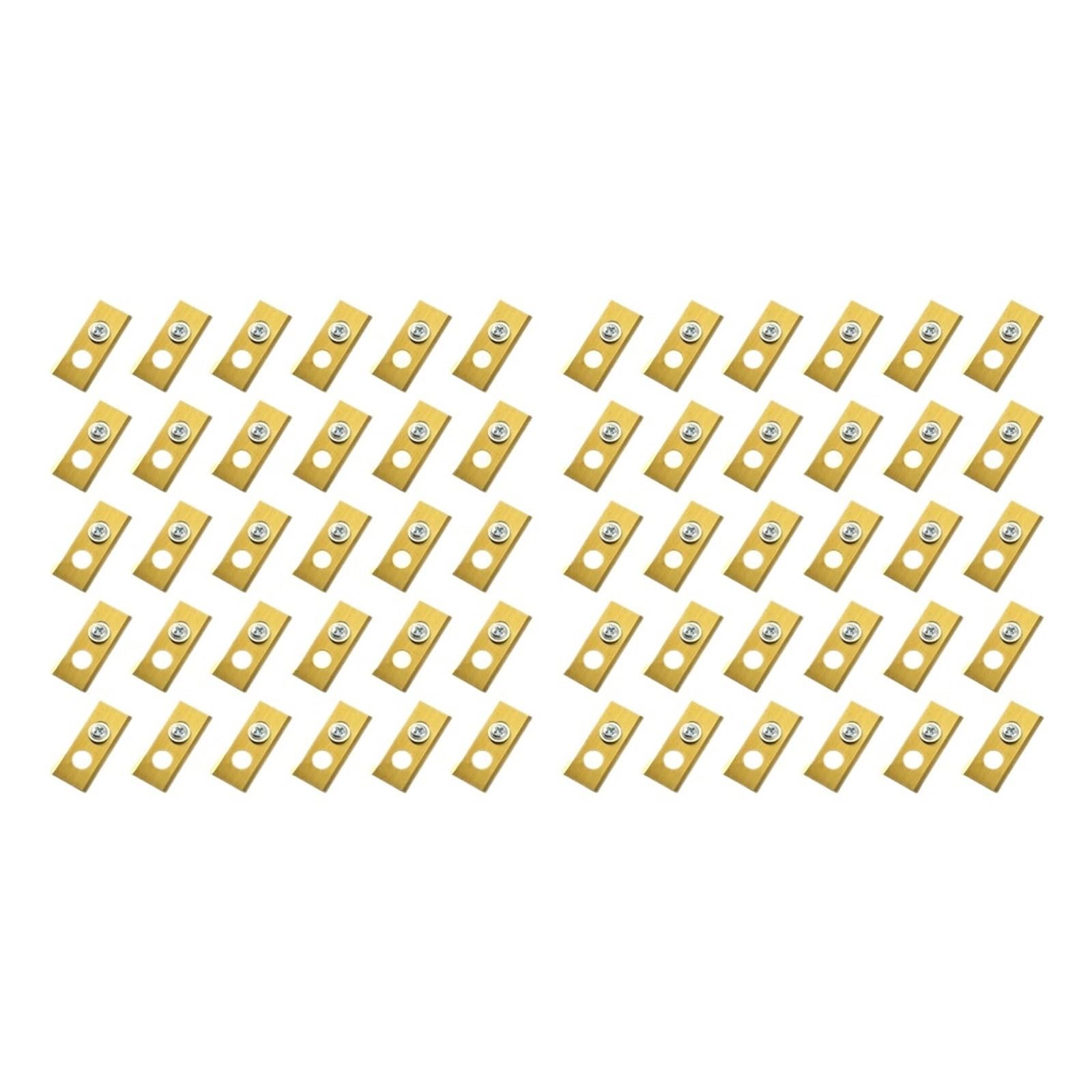 30-60PCS Tosaerba Lame Di Ricambio In Acciaio Inossidabile Design A 2 Fori Lama for Tosaerba Mammotion Luba Robot Tosaerba Accessori(Gold-60PCS)