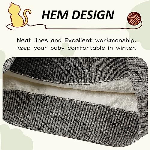 Peecabe Toddler Baby Cable Knit Sweater for Boys Long Sleeve Crewneck Striped Cotton Pullover Sweatshirt Fall Winter 1-5T4