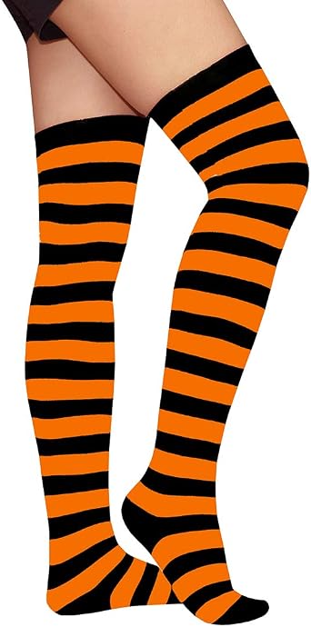 Raylarnia Womens Extra Long Opaque Striped Over Knee High Stockings Socks...