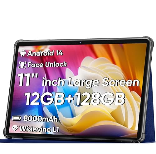Amazon.com : COLORROOM Android 16 Tablet 11inch, Face Unlock, 18W