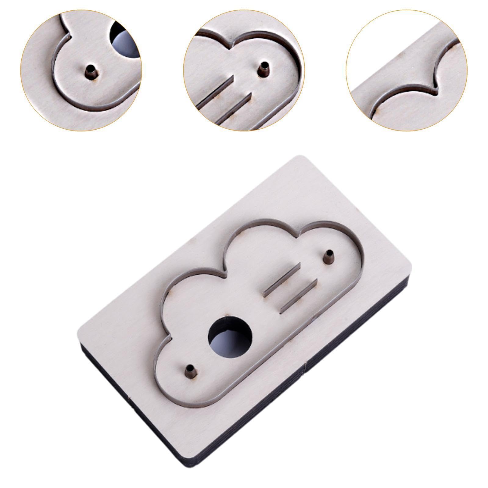 Troquel de Corte de Cuero Metálico con Tabla de Corte Plegable para Manualidades DIY, Llaveros, Colgantes, Bolsos, Joyería, Accesorios Y