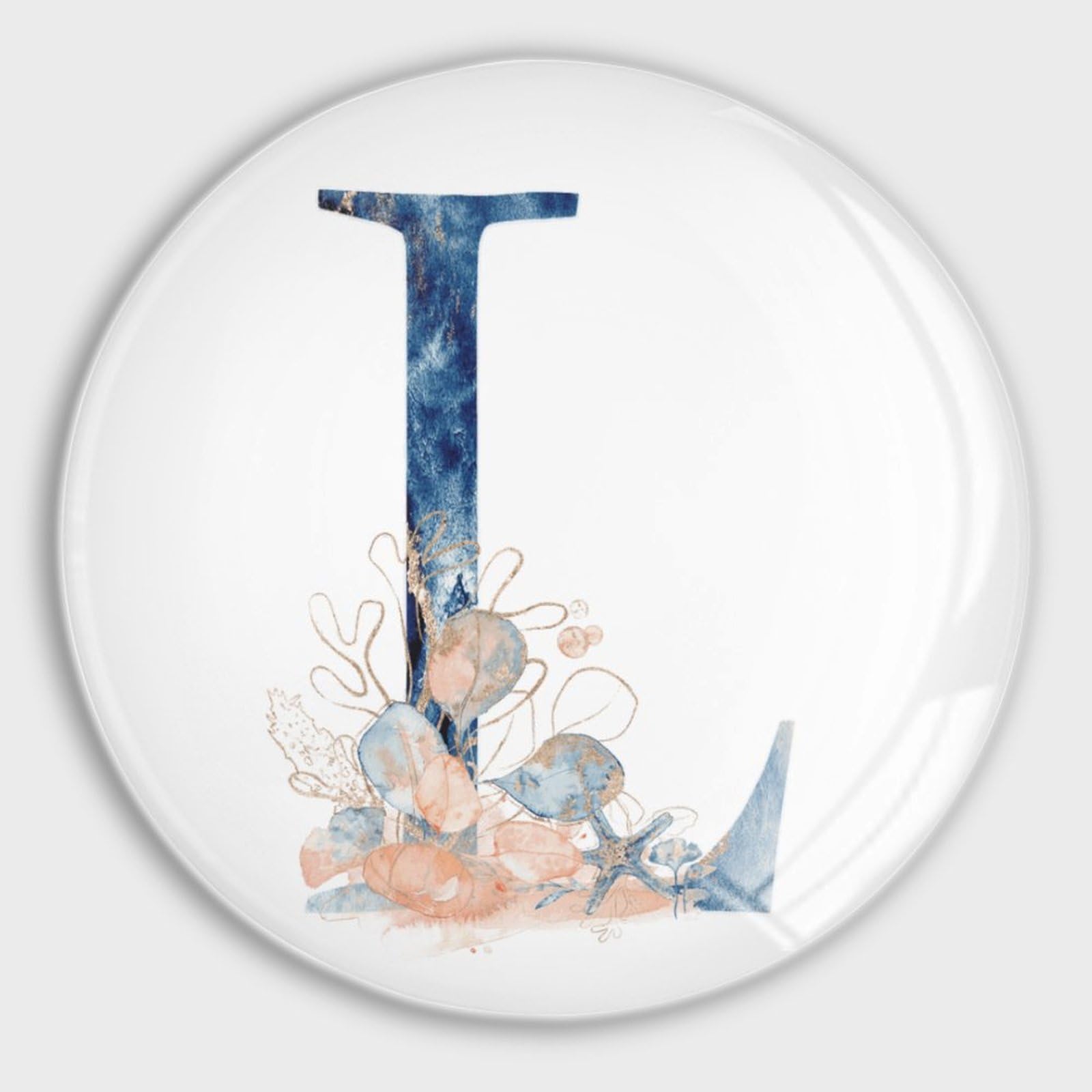 Aimants de réfrigérateur monogramme initiale L, petits aimants tableau
