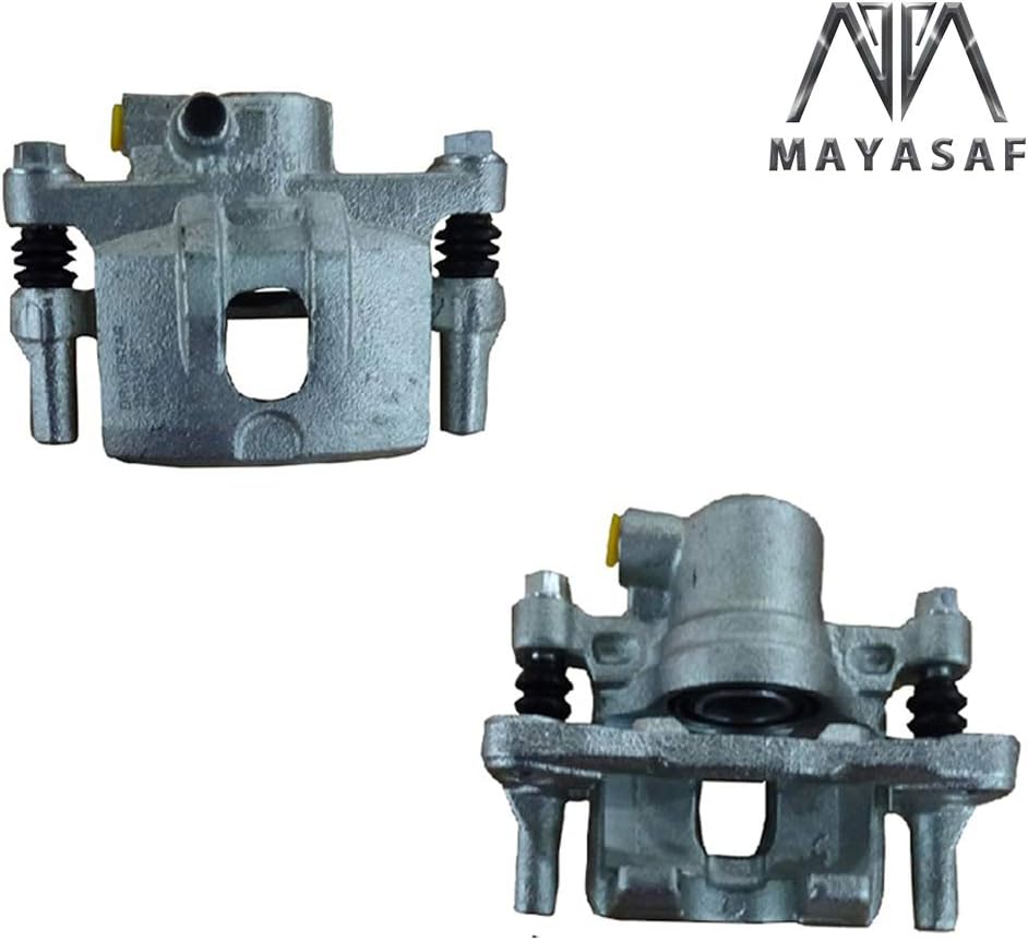 MAYASAF 19B3494+19B3495 Rear Disc Brake Caliper Left+Right Caliper w/o Pads for 2004-2006 Mitsubishi Lancer, 2005-2006 Mitsubishi Outlander
