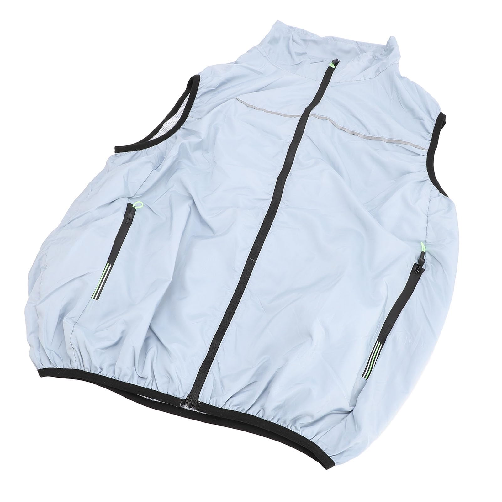 Chaleco de ropa de trabajo con aire acondicionado, con ventilador, alimentación USB, refrigeración de verano, protección laboral, 3 niveles, ajustable, Unisex (L)