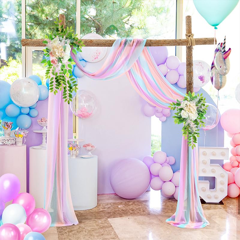 Hochzeitsbogen Tüllvorhang 75x600cm - Chiffon Dekostoff Für Hochzeit & Feiern