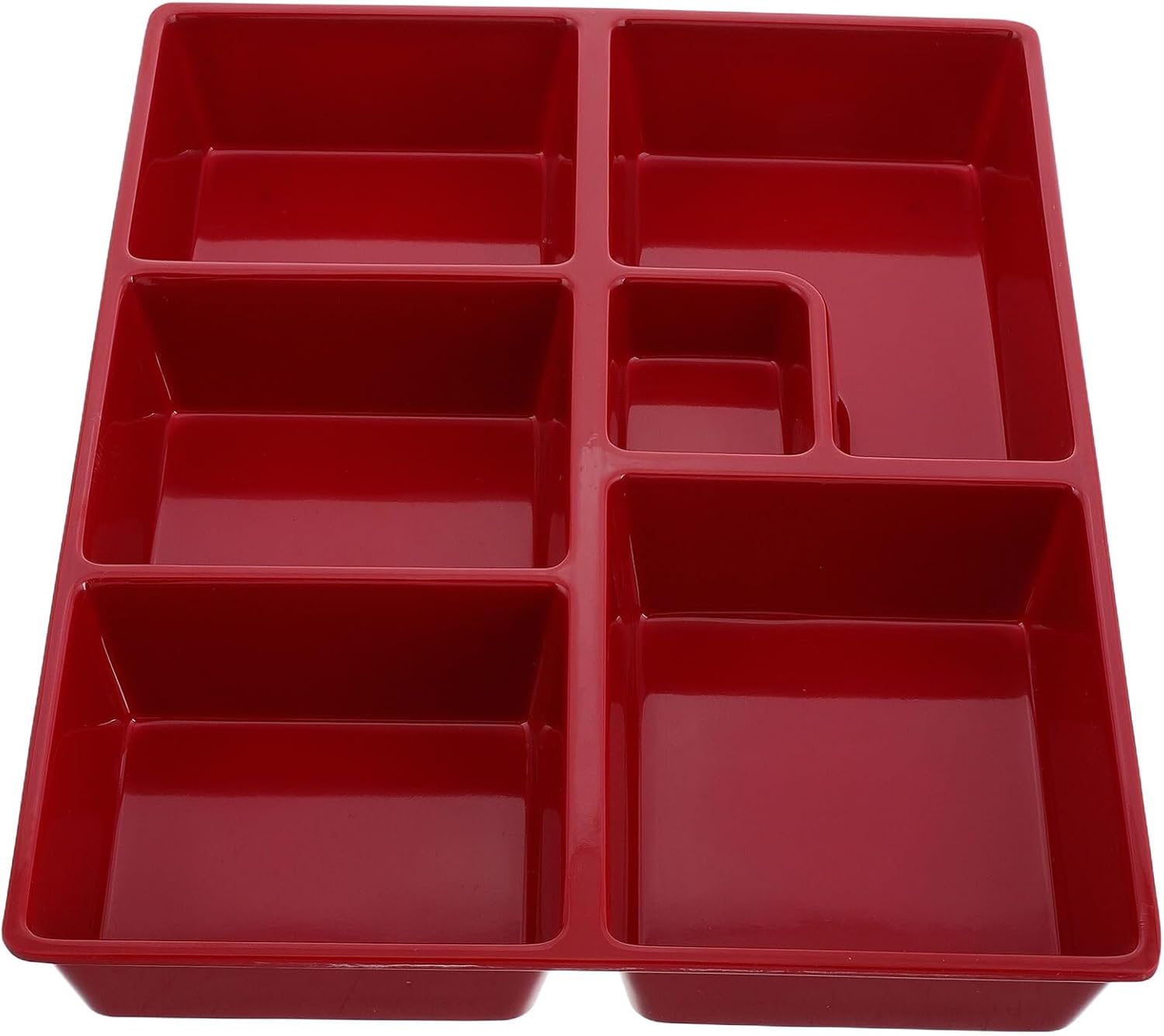 Japanese Bento Box Heat Resistant Food Container Inner Tray, 6-grid Plastic