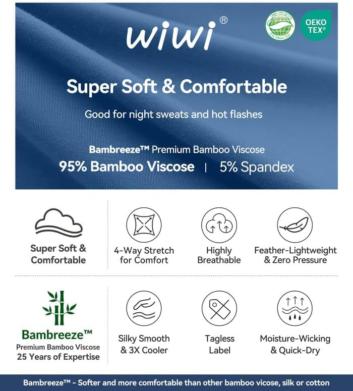 WiWi Slip Dress for Women Sleeveless Nightgowns Sexy Chemise Nightgown Full Slips Babydoll -Viscose from Bamboo S-XXL - Image 4