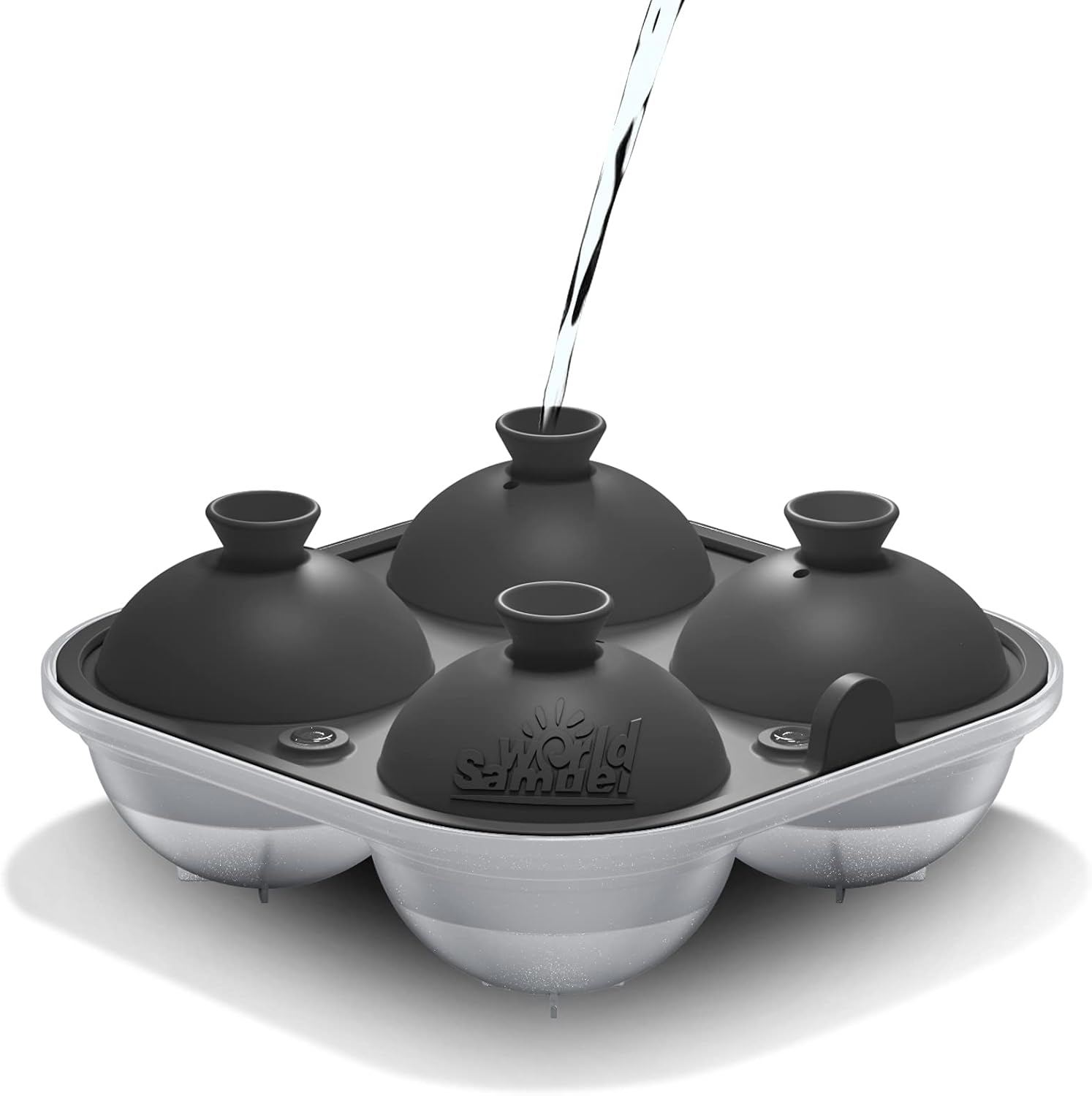 Samuelworld Large Sphere Ice Tray Mold Whiskey Big Ice Maker 2.5 Inch Ice Ball for Cocktail and Scotch: Kitchen & Dining