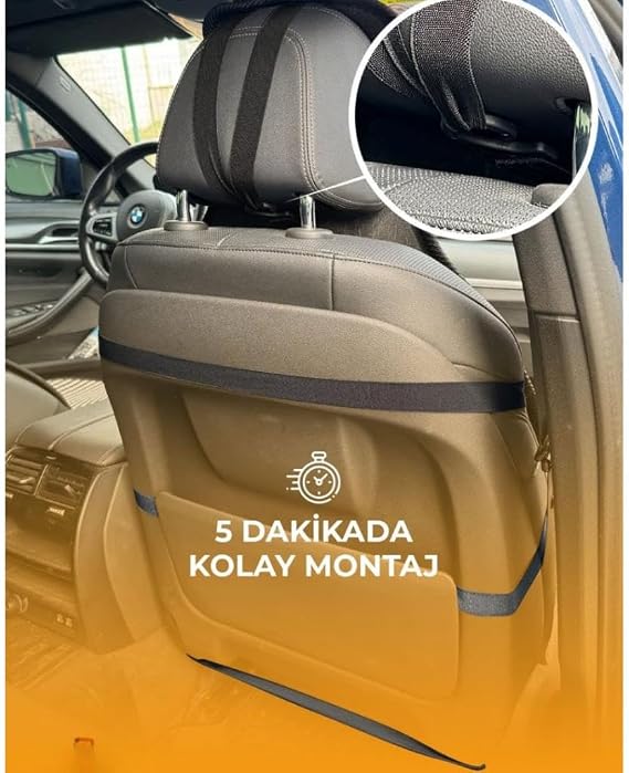 Oto Koltuk Koruyucu Kılıf Terletmez Kilim Seti 2 Ön+1 Arka 3lü Set Universal Siyah