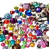 200 pcs 2mm - 6mm Resin round Rhinestones Flatback Mix SIZE & COLOR ~ M1-14