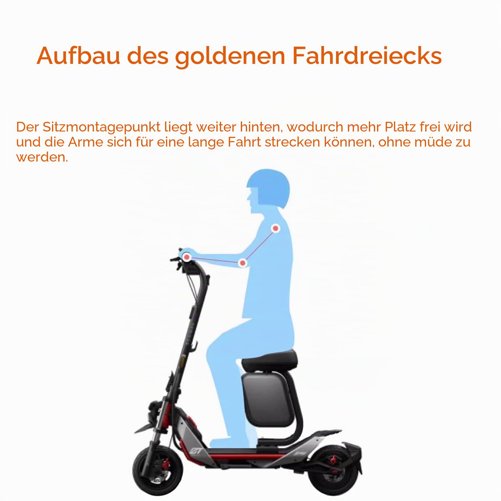 Multifunktionaler Scooter-Sitz, gepolstert mit verdicktem Stoßdämpfungsschaum, Sattel für Elektroroller mit 10-Liter-Aufbewahrungstasche für Segway Ninebot ZT3Pro(Grey)
