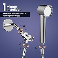 Vista 8 de Ion Drops Filtered Shower Head with Handheld, High Pressure Shower Heads with 3 Spray, Showerhead with Filters Hand held for Hard Water, Remove