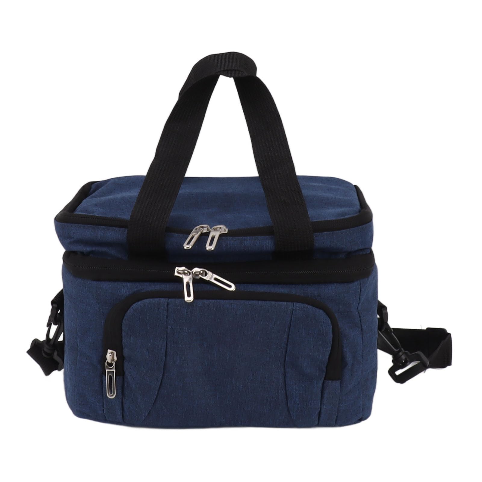 Naroote Isolierte Lunchtasche, Heißpresstechnologie, Stabiler Oxford-Stoffgriff und PEVA-Kühltasche mit Verstellbarem Schultergurt für Camping (25L)