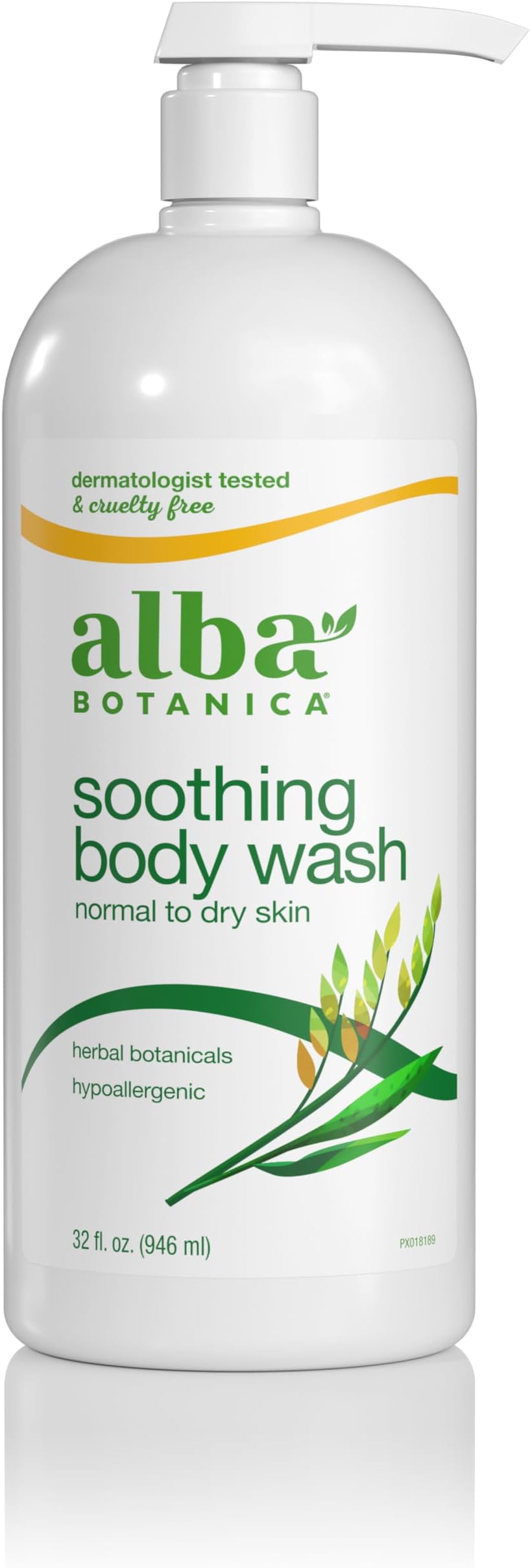 Soothing Body Wash, Normal to Dry Skin, with Herbal Botanicals, 32 Oz (Packaging May Vary)