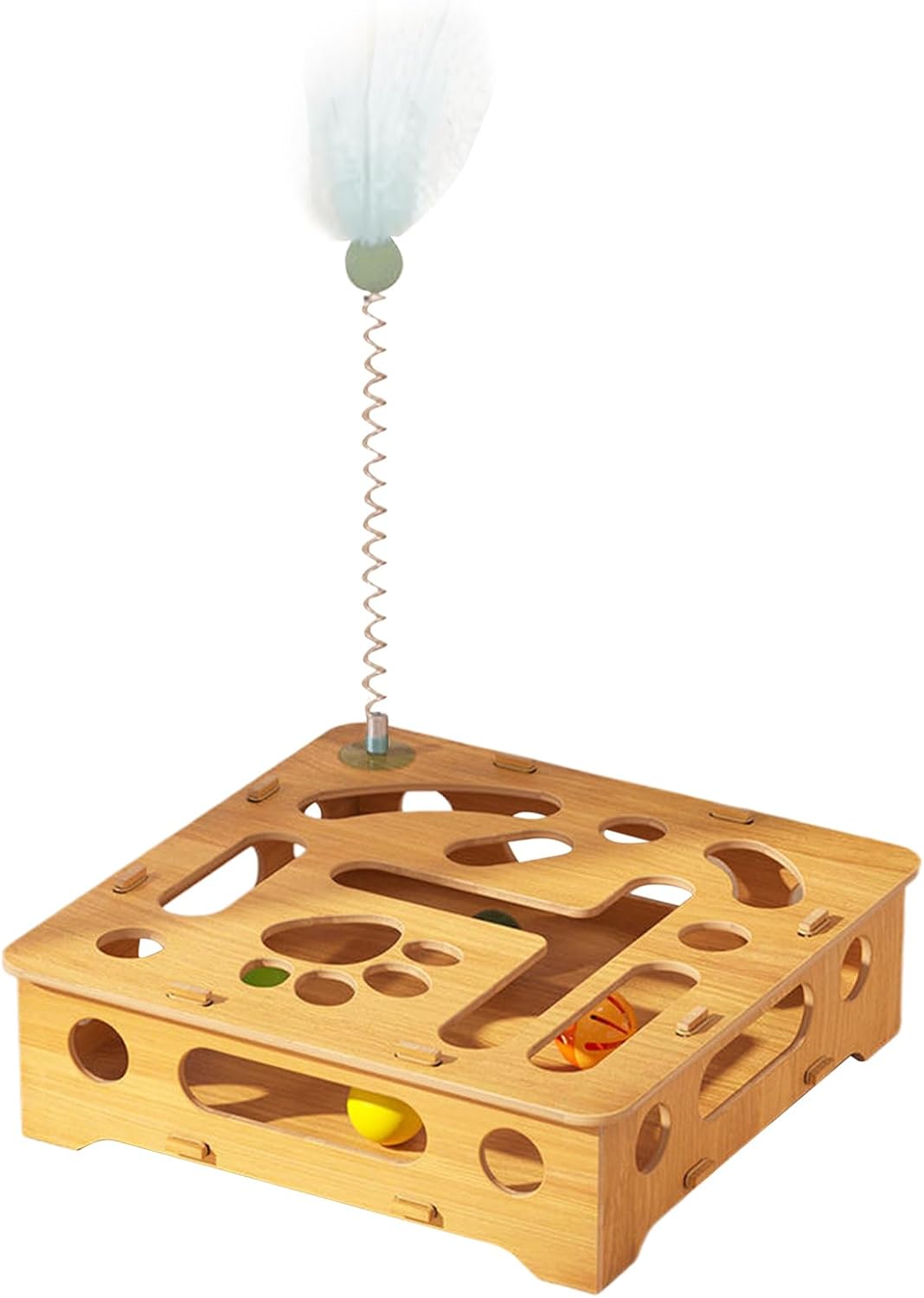 Kitten Maze Box, Scratch Enrichment Toy, Hands-On Feature with Stimulating Layout, Cat Puzzle Accessory, Training Activity Tool with Engaging Design, Pet Exercise Toy for Kittens and Indoor