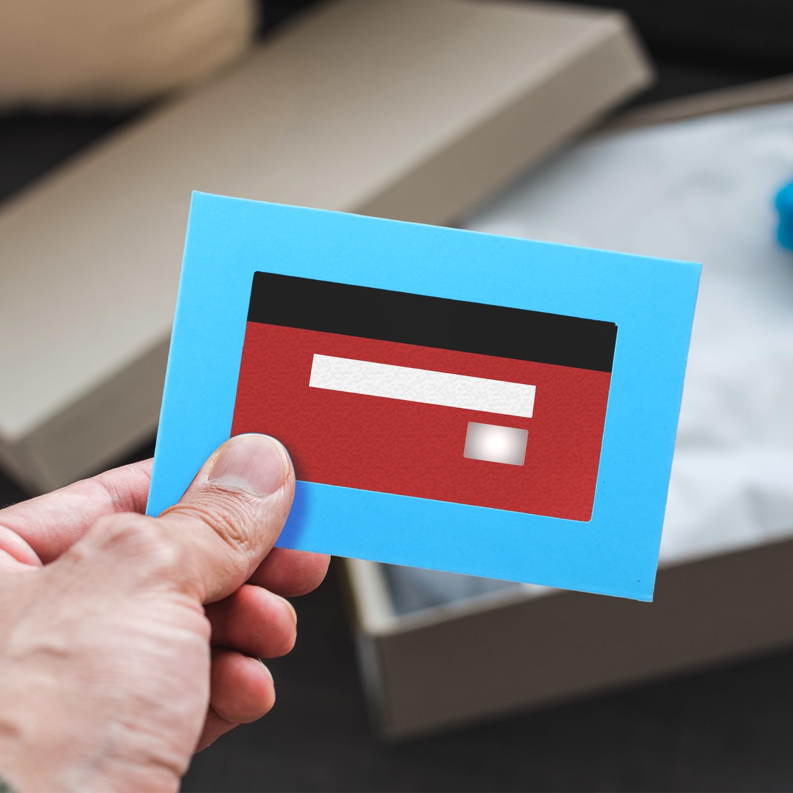 Uiifan Geschenkkarten-Umschläge mit Sichtfenster, 10,2 x 7,1 cm, Mini-Umschläge mit herzförmigem Verschluss, für Geschäftsparty-Einladungen, bunt, 300 Stück