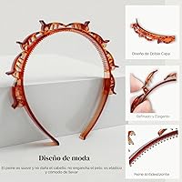 Vista 5 de JASSINS 2 piezas de diadema con flequillo para el cabello, clip de flequillo profesional, herramienta de trenza con dientes, accesorios de cabello