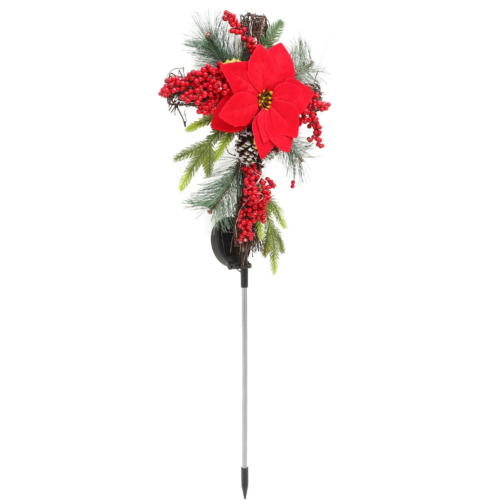HEMOTON Luz Solar En Forma De Cruz Para Exteriores Impermeable Para Jardín Iluminación Decoraciones Navideñas Farola Navideña Centros De Mesa Navideños Luces Decorativas Solares