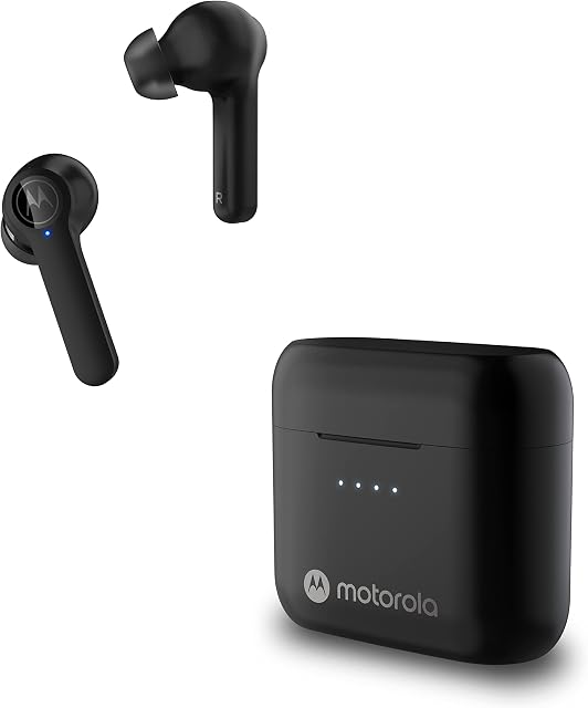Motorola Sound Moto Buds-S ANC - Wireless In-Ear Headphones - Bluetooth - Active Noise Cancellation - Waterproof and Sweatproof - Black