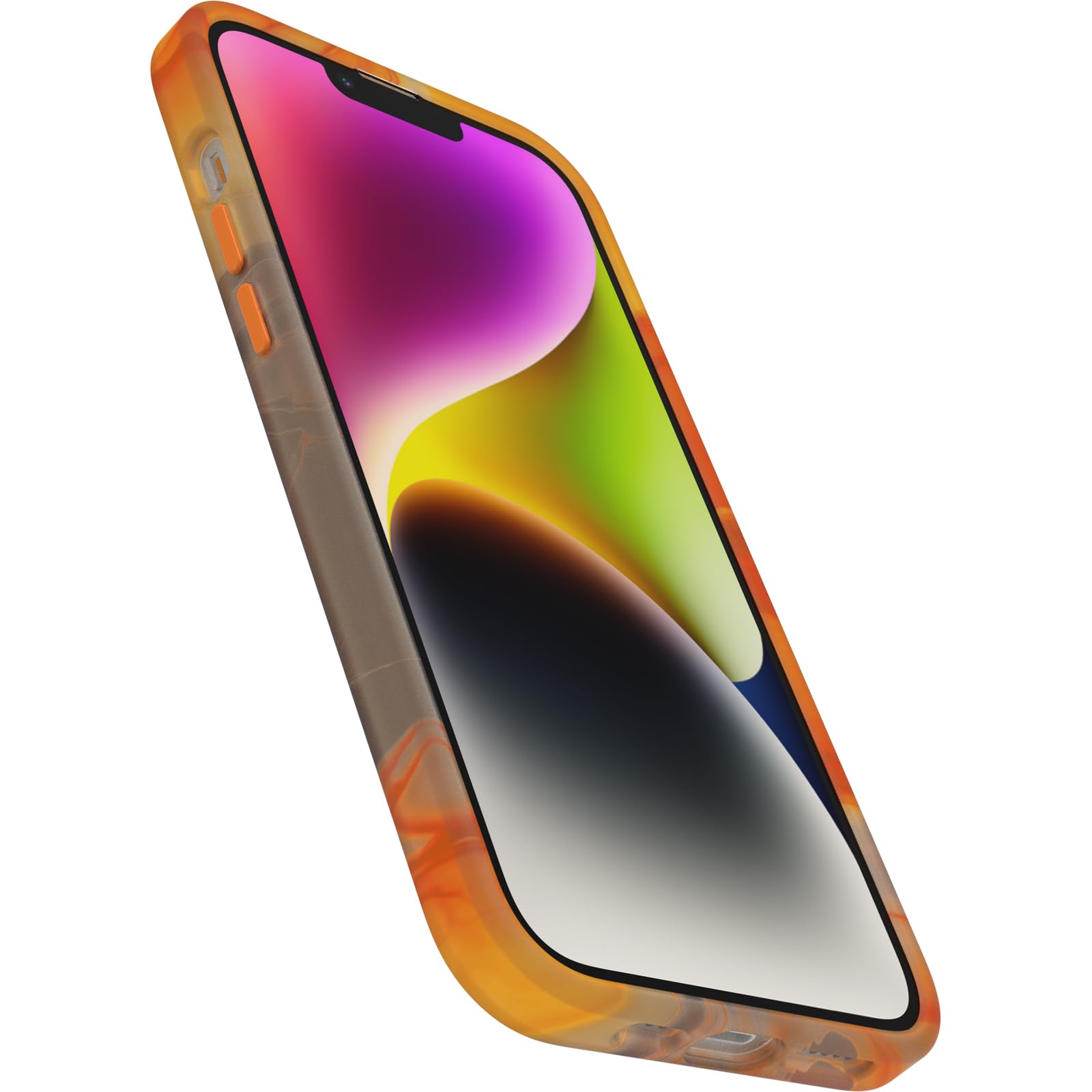 Cover per iPhone 14 Plus OtterBox Slim & Sturdy con MagSafe, resistente a shock e cadute; cover ultrasottile, protettiva, leggera, testata a norme anti caduta MIL-STD 810G, Arancia