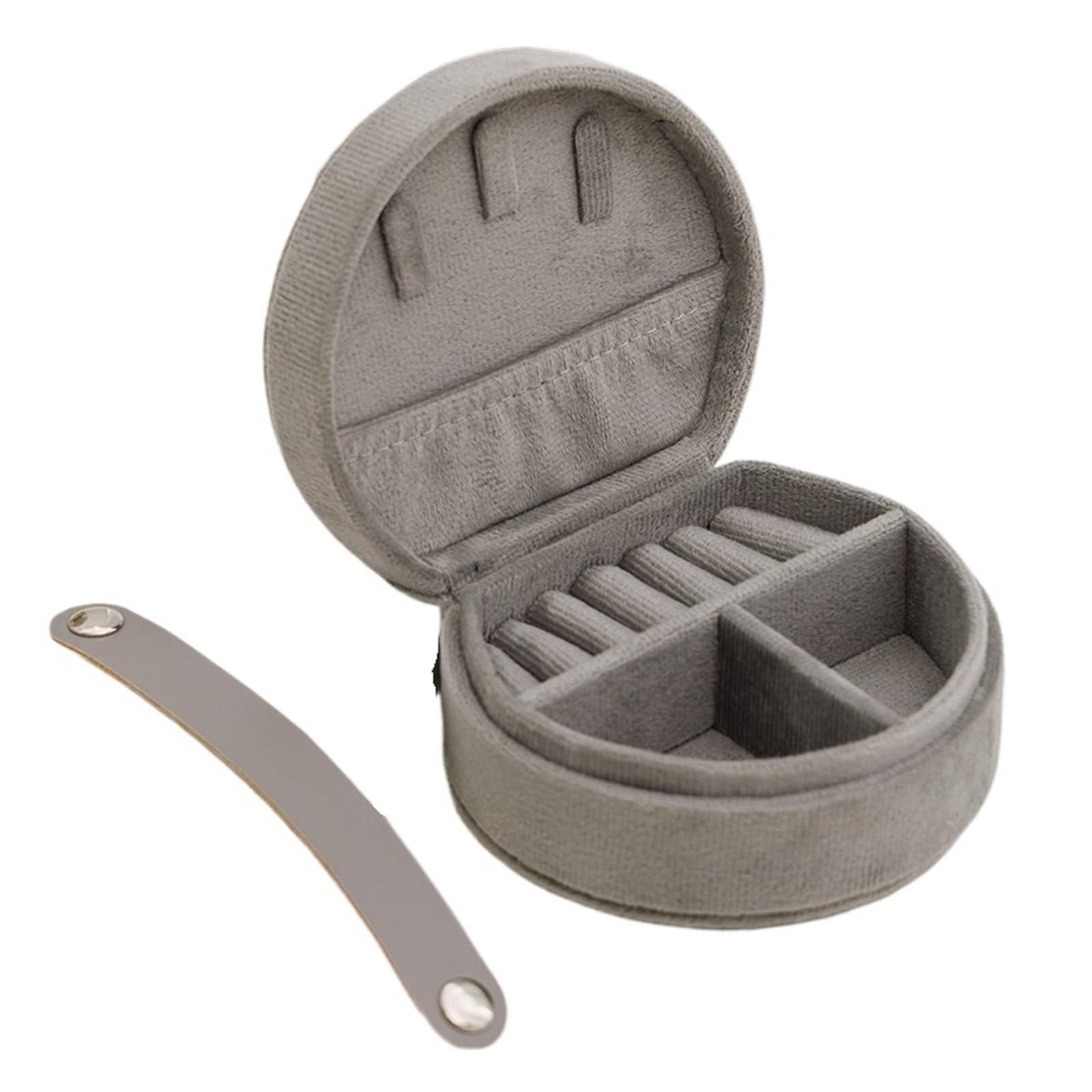 ZHAOQIN Jewellery Box Mini Cute, Necklace, Rings, Earrings, Studs, Storage(Gray)