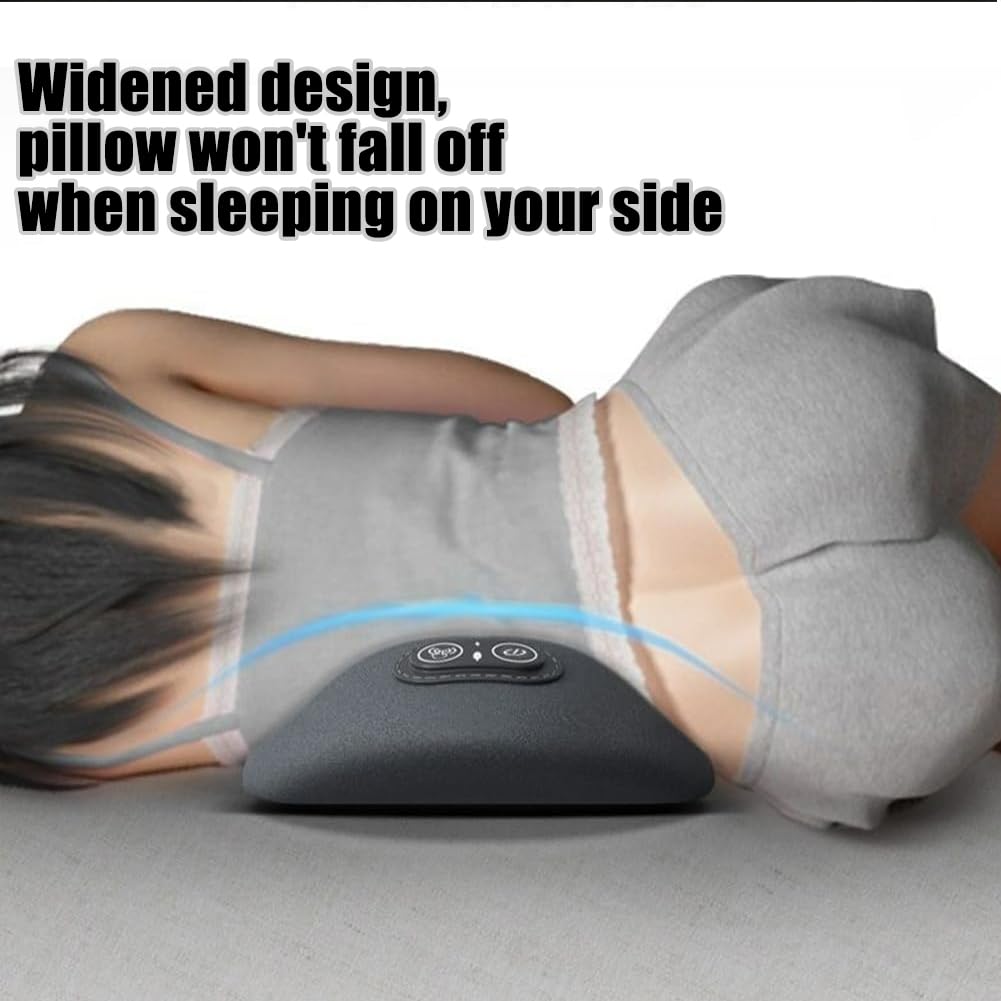 Terapia della schiena 3 in 1 aggiornata 2026, massaggiatore per la schiena 3 in 1, massaggiatore elettrico per sciatica a 135° con sollevamento della trazione, vibrazione e calore, memory foam lombare
