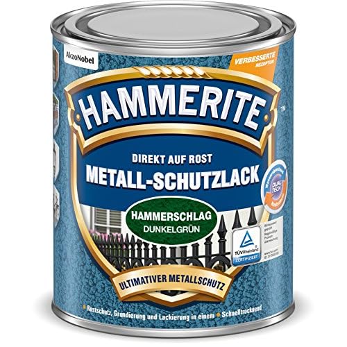 Hammerite, Metall-Schutzlack Hammerschlag, 0,75 Liter - dunkelgrün