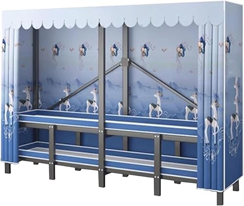 Miniatura 10 de large closets Folding Wardrobe Closet Thicken Metal Clothes Closet Saves Space Closets for Bedroom with Hanging Rods Portable Closet Space-saving