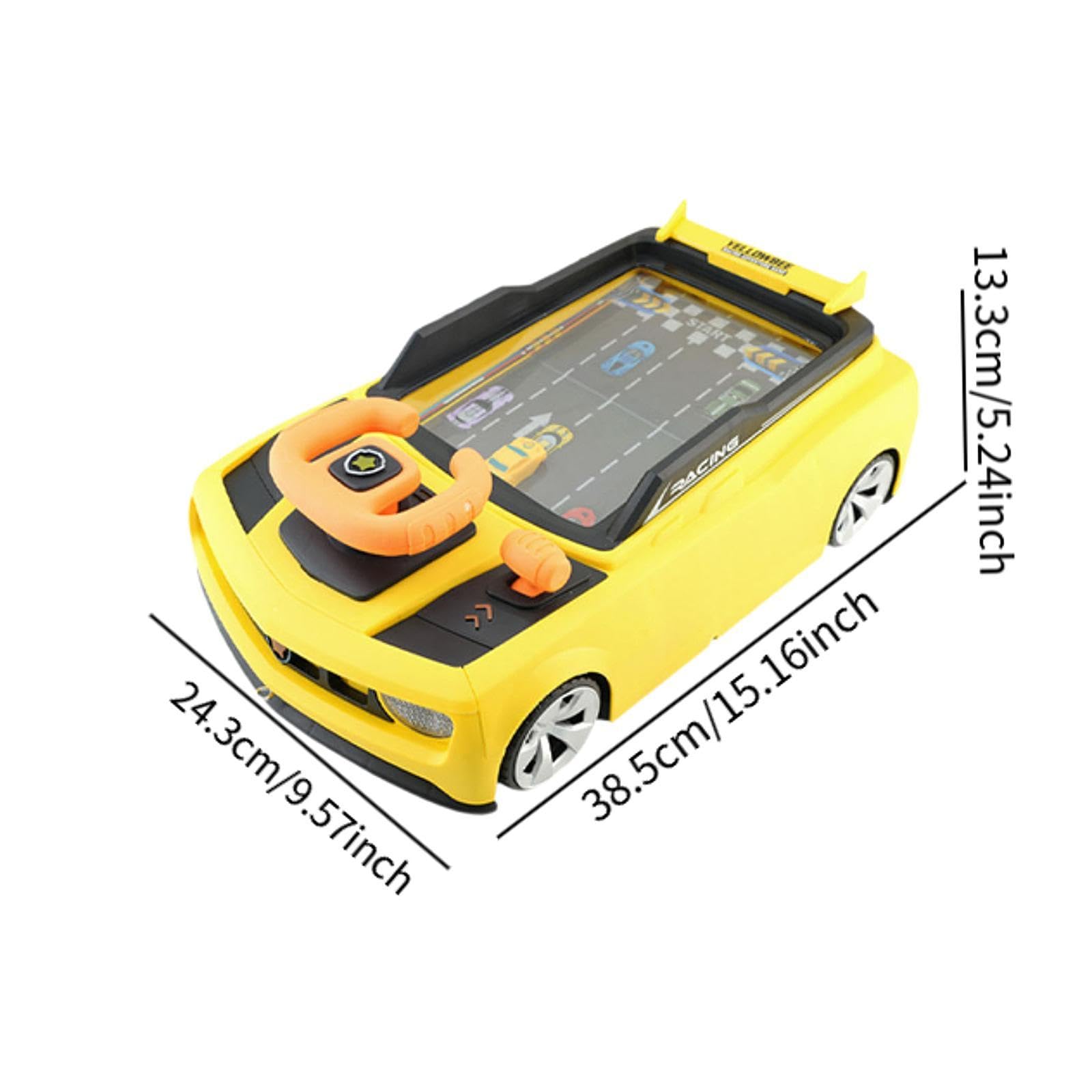 Volante Giocattolo, Volante Simulato, Giocattolo Educativo, Auto Musicale per Bambini di 3 Anni, Regalo di Compleanno, Giallo, Taglia unica