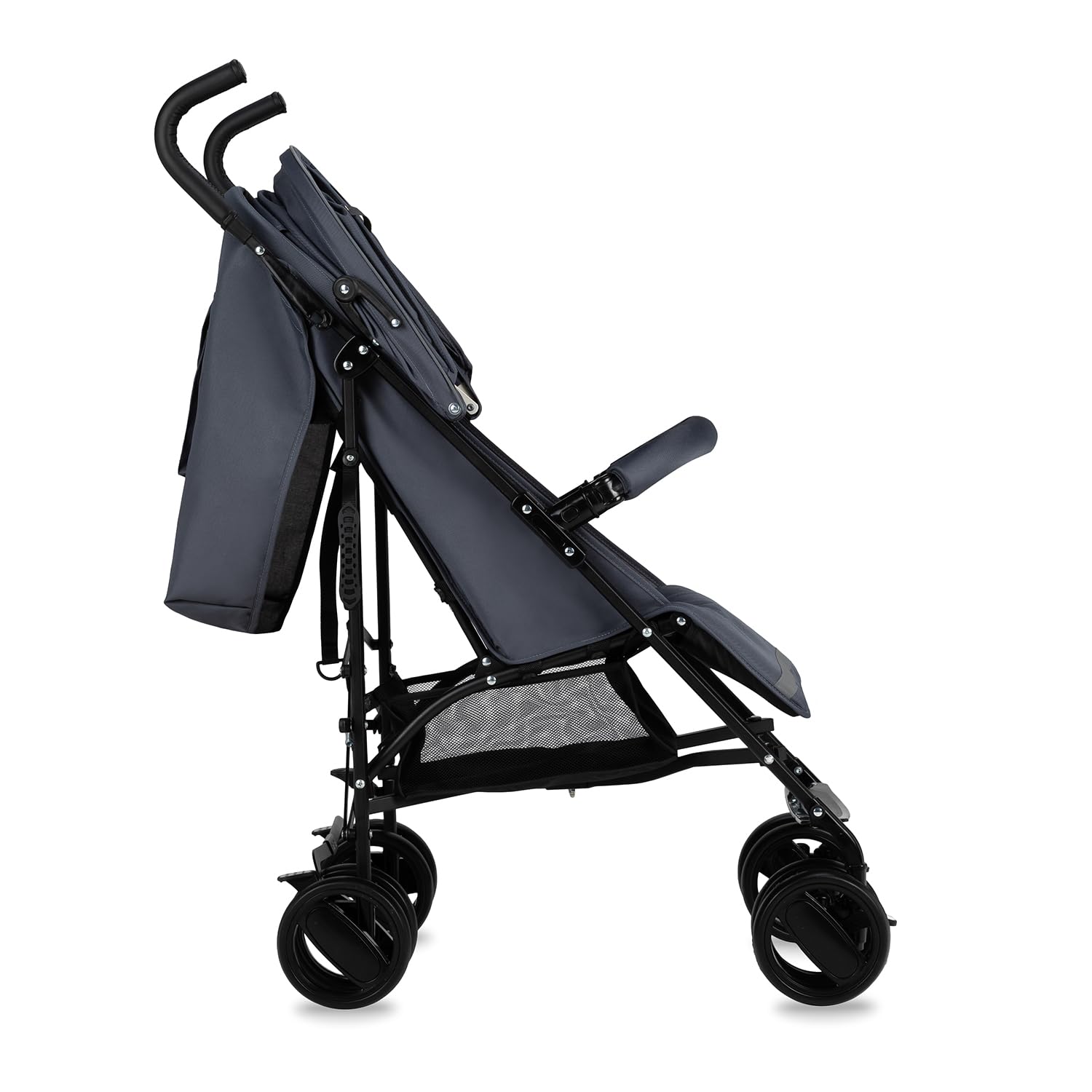 MoMi AKIRA Passeggino per bambini da 6 mesi (fino a 15 kg), cintura di sicurezza regolabile a 5 punti, borsa, cestino porta spesa, parapioggia e zanzariera.