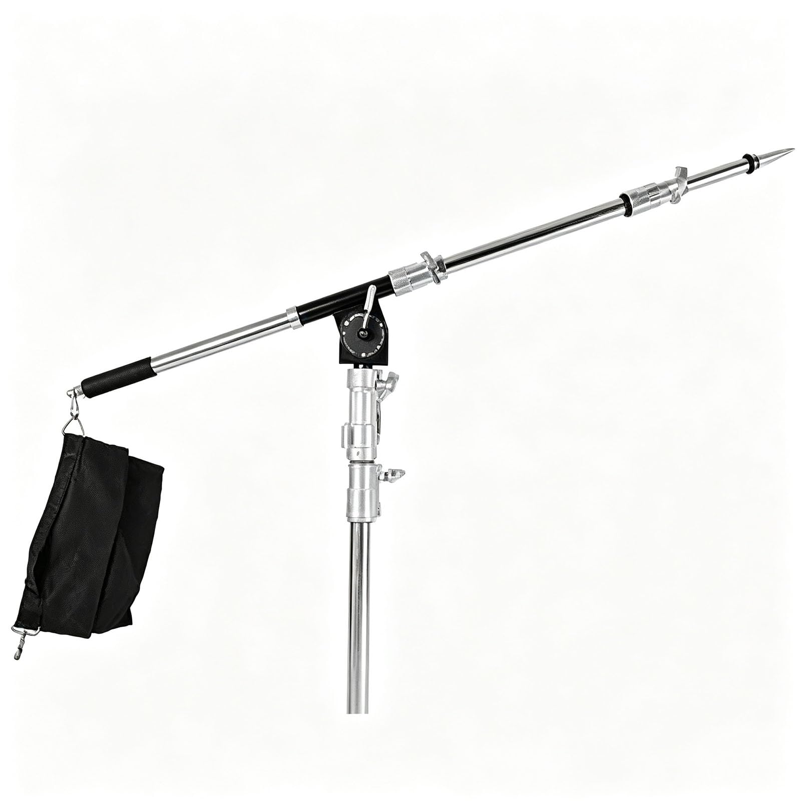 Brazo Articulado Metálico Resistente para Soporte En C, Brazo Extensible De Aluminio De 123-220 Cm, con Bolsa De Arena, Interfaz Universal De 5/8", Carga Máxima De 5 Kg, para Softbox De Monoluz