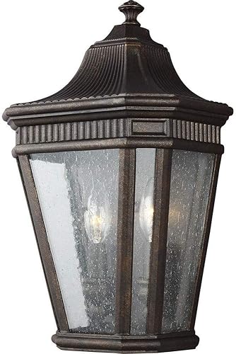 Miniatura 5 de Feiss Lighting-Cotswold Lane - Lámpara de pared para exteriores de aluminio tradicional aprobada para lugares húmedos en estilo tradicional - 9.5