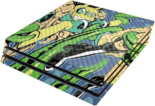 MightySkins - Skin de fibra de carbono para consola Sony PS4 Pro - Alien Battle Acabado de fibra de carbono texturizado protector y duradero Fácil