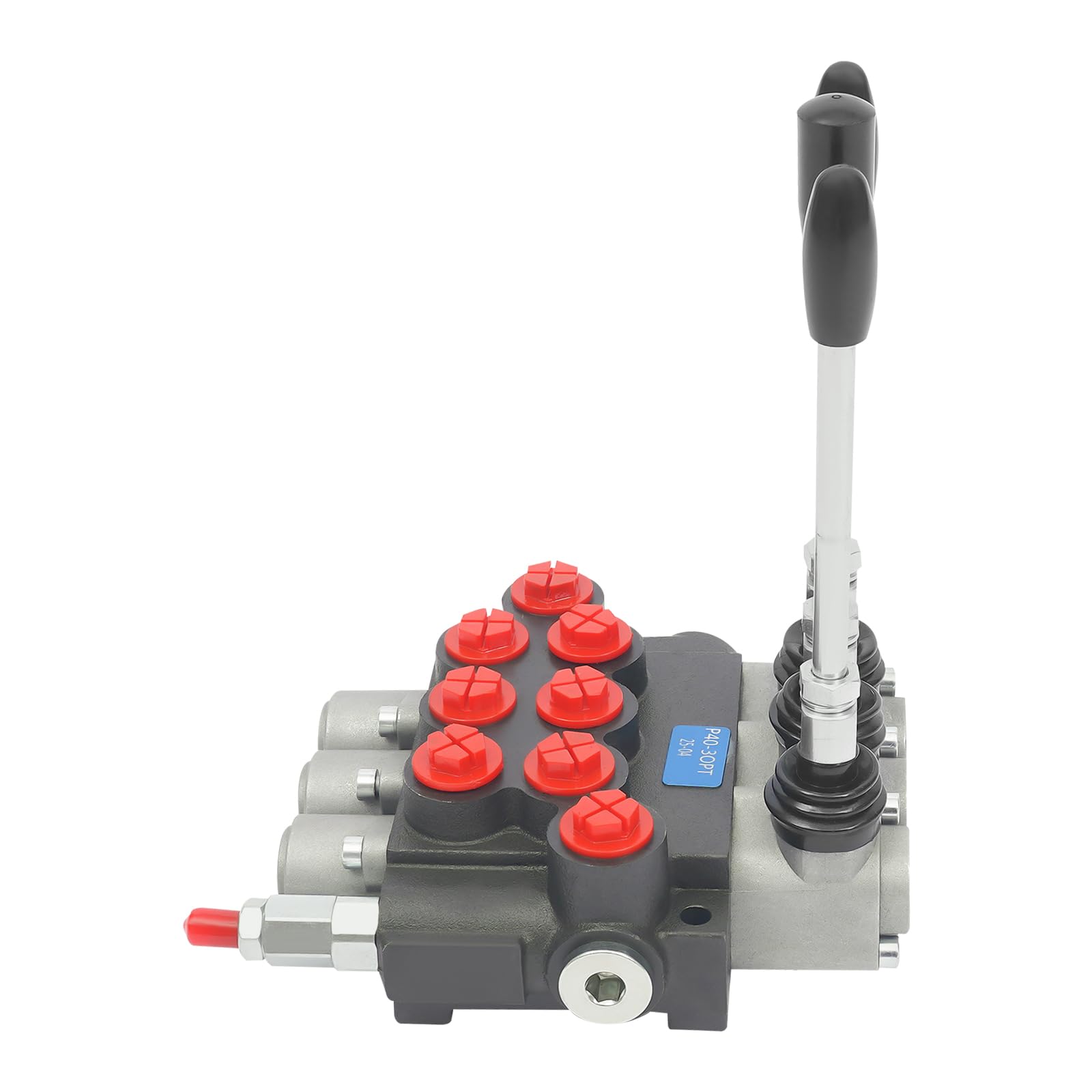 Válvula direccional hidráulica 3 bobinas válvula hidráulica válvulas de control direccional 1/2" BSPP 40 L/min válvula de control hidráulico para maquinaria de construcción y agricultura