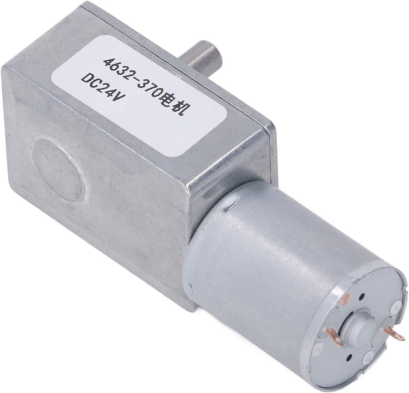 Reduction Geared Motor, DC24V DC Worm Gear Motor Low Power Consumption Brass Coil Slow Temperature Rise Corrosion Resistant (375RPM)