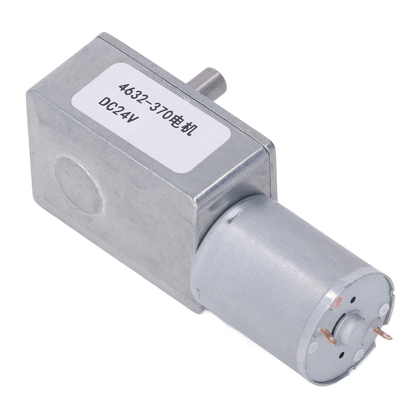 Reduction Geared Motor, DC24V DC Worm Gear Motor Low Power Consumption Brass Coil Slow Temperature Rise Corrosion Resistant (375RPM)