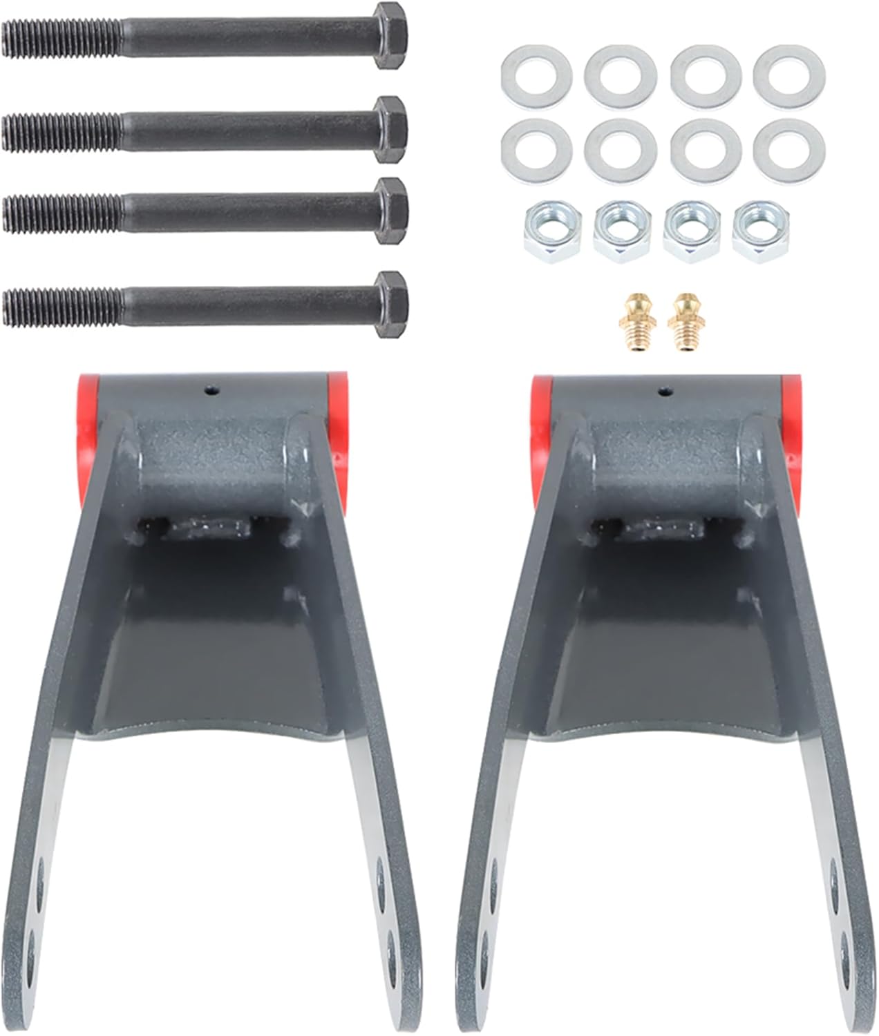 2 Inch Rear Lowering Drop Steel Shackles Kit Replacement for F150 2WD 4WD 2009-2023