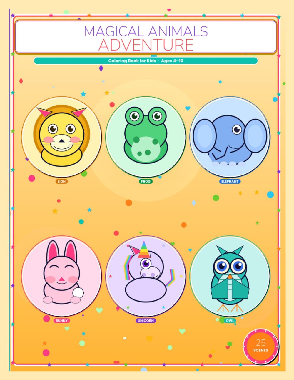 Magical Animals Adventure: A Colouring Book for Kids Ages 4–10