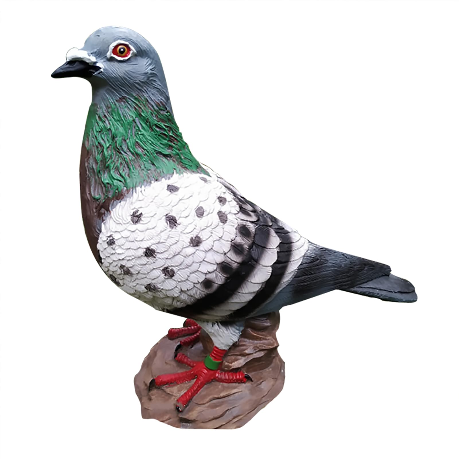 Realistic Pigeon Garden Ornaments Lifelike Bird Statue Resin Sculpture Decorations for Hoom/Outdoor Decor for Bedroom Patio Yard Lawn, Gift for Bird Lovers Christmas,C off white,22*12*23CM