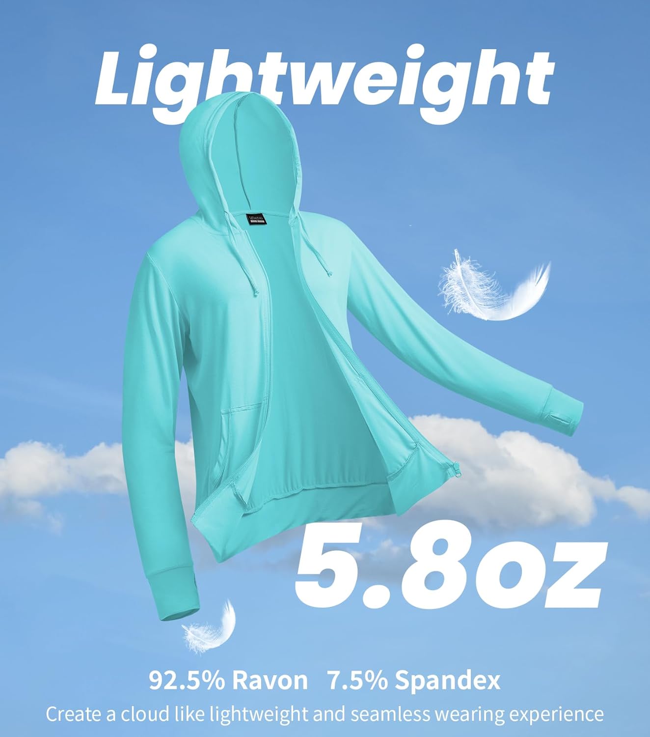 LETAOTAO Womens' Lightweight Zip Up Hoodies Stretch Thin Summer Jackets For Women - Image 3