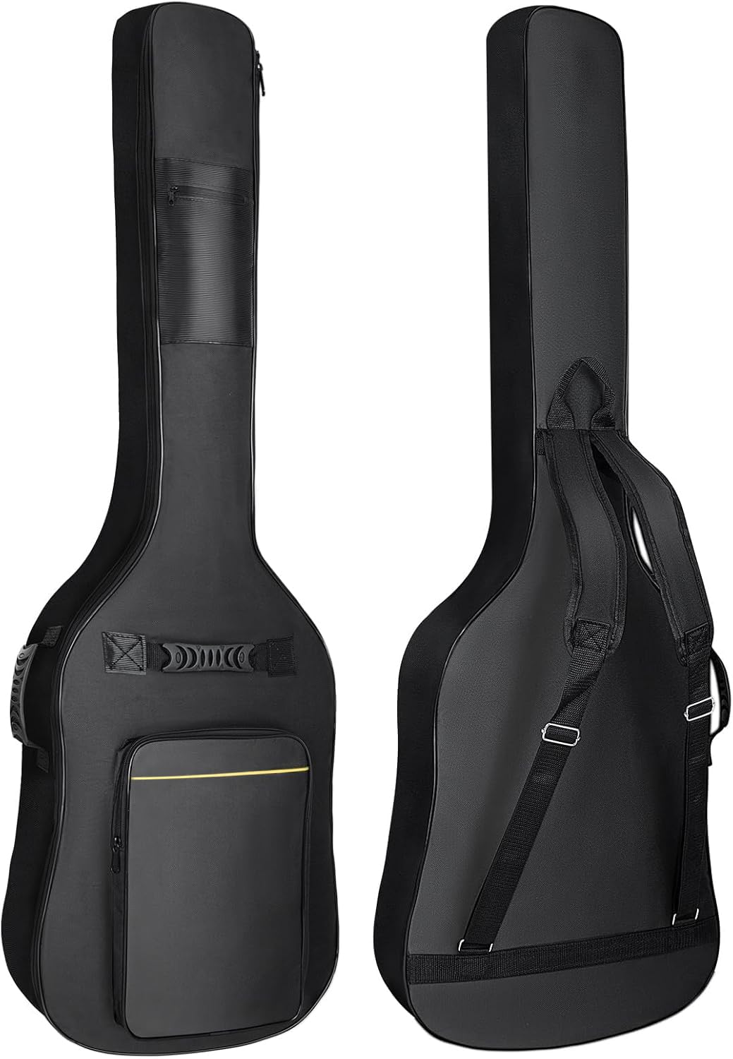 MUZTOP Bass Guitar Case, Bass Guitar Gig Bag 0.35" Waterproof Thick Padding Backpack Soft Electric Bass Guitar Bag Dual Adjustable Shoulder Strap