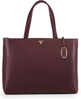 TUMI - Voyageur Vail Leather Tote - Women's Lightweight, Multipurpose, Everyday Bag with Crossbody Strap and Laptop Storage - Large, Black with Light Gold Hardware