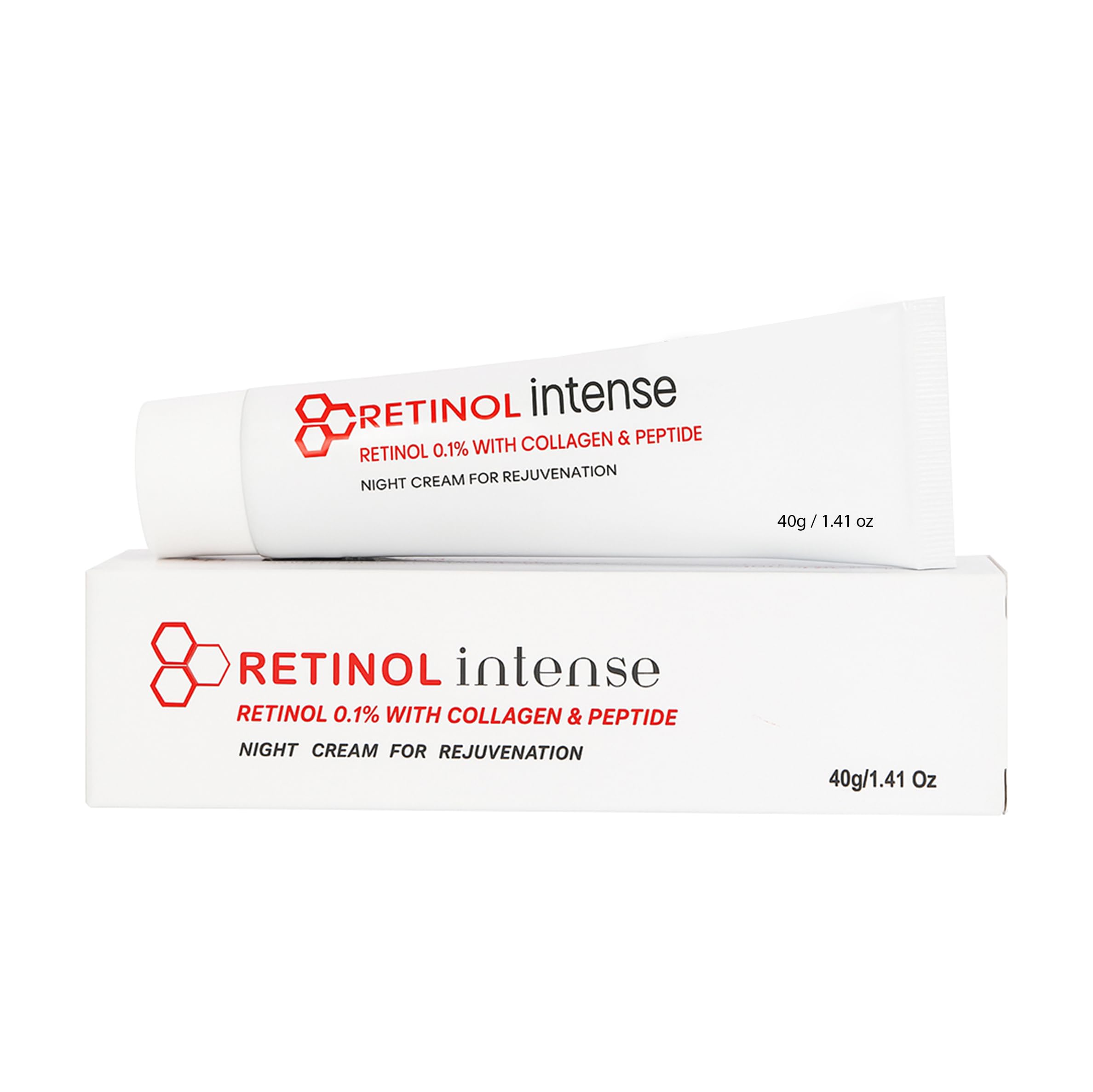 Retinol 0.1 Intense Cream with Collagen & Peptide (40 Gram / 1.41 Oz)