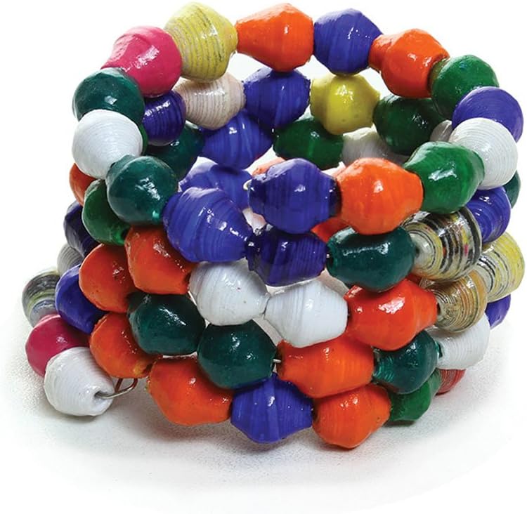 Paper Beaded Spiral Bracelet