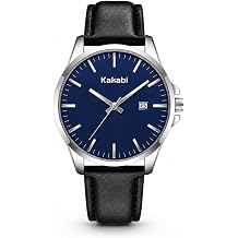 Watches for Men, Minimalist Leather Watch Classic Analog Quartz Date
