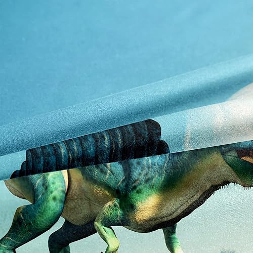 Miniatura 4 de Juego de funda de edredón para niños, tamaño individual, funda de edredón de dinosaurio, juego de ropa de cama con dibujos animados en 3D para