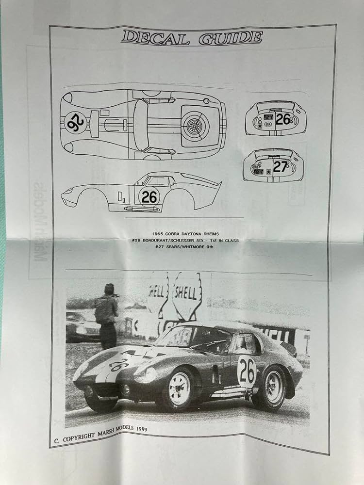 COBRA　コブラ　ミニカー　Marsh Models Marsh Models MM339: Car scale model kit 1/43 scale - AC